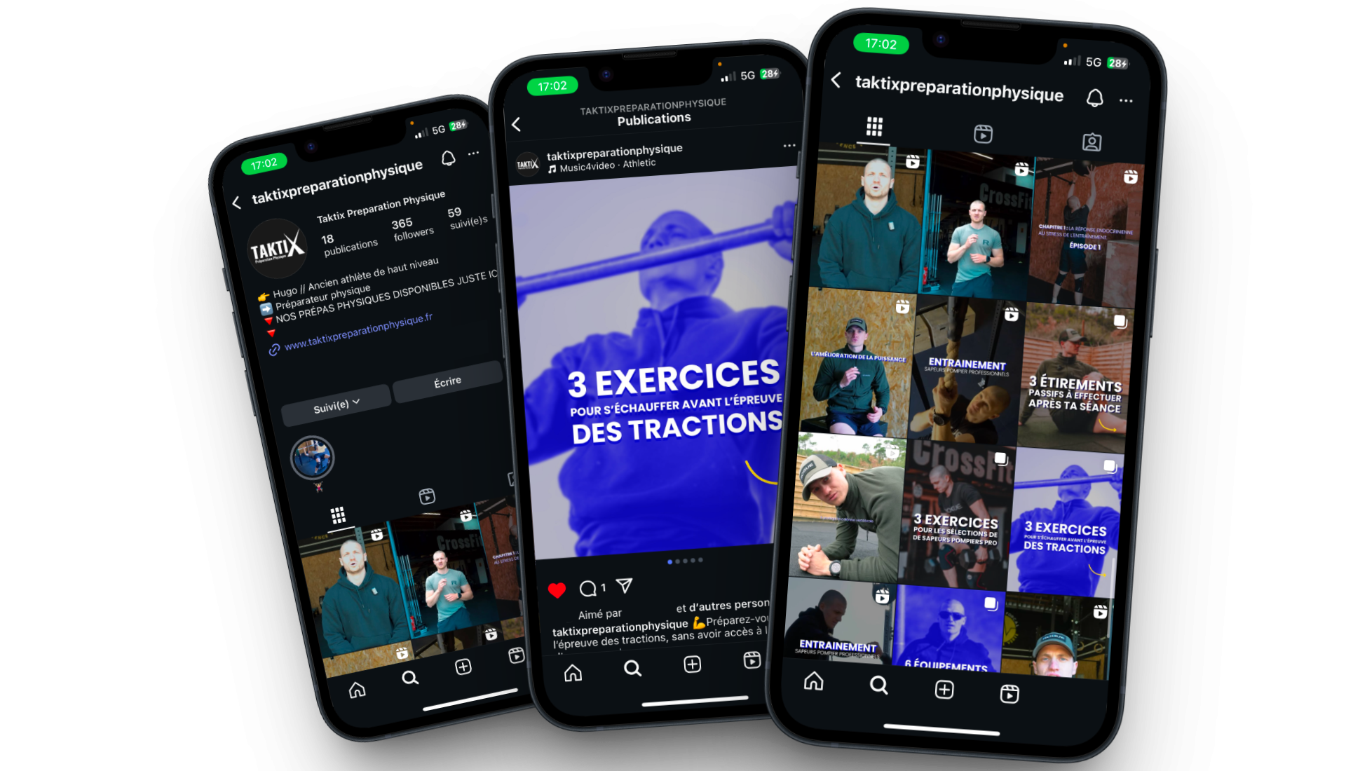 Création de contenu Instagram et TikTok pour le coach TakTix Performance